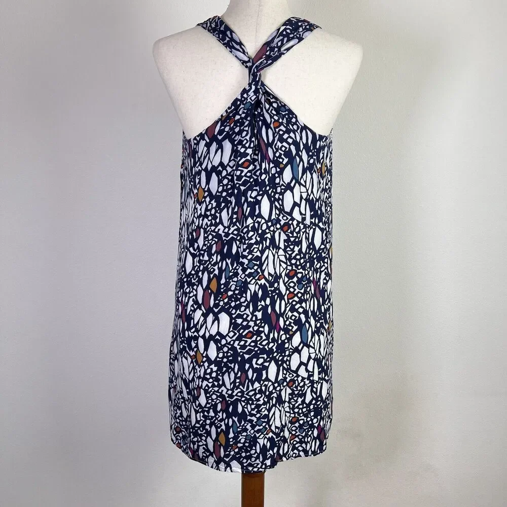 Anthropologie Edme and Esyllte‎ Dress Size Small Blue Tank Cross Back Boho Beach